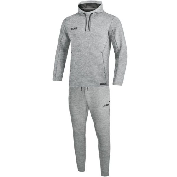 Jako Jogginganzug Premium Basics mit Kapuzensweat grau meliert...