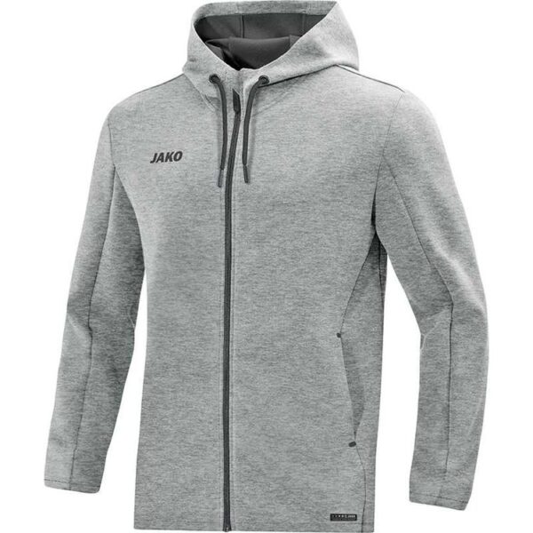 Jako Kapuzenjacke Premium Basics grau meliert 6829 40 Gr. 36