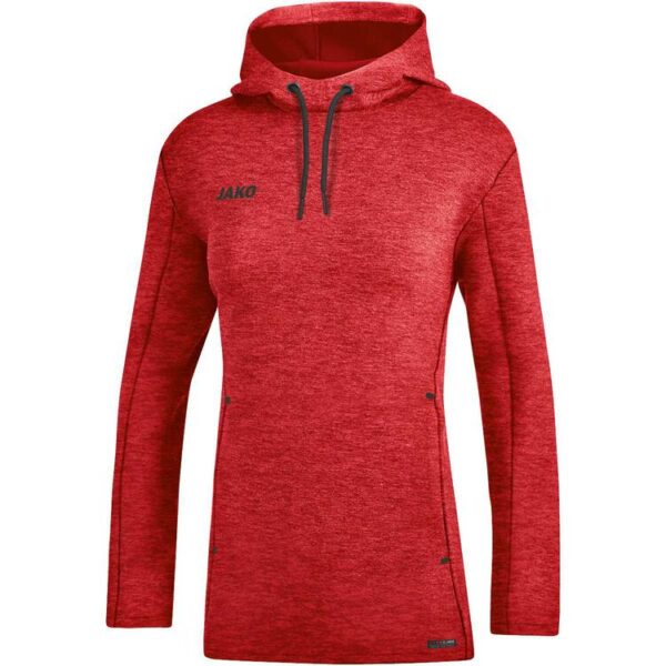 Jako Kapuzensweat Premium Basics rot meliert 6729 01 Gr. 34