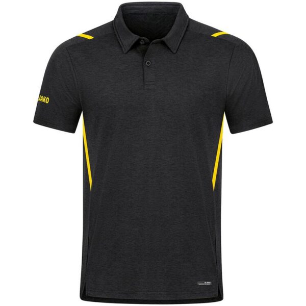 Jako Polo Challenge 6321 schwarz meliert/citro Gr. 4XL