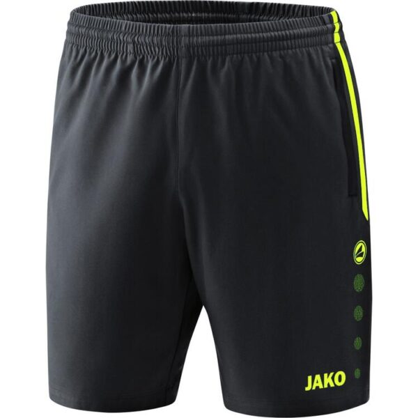 Jako Short Competition 2.0 6218 anthrazit/neongelb S