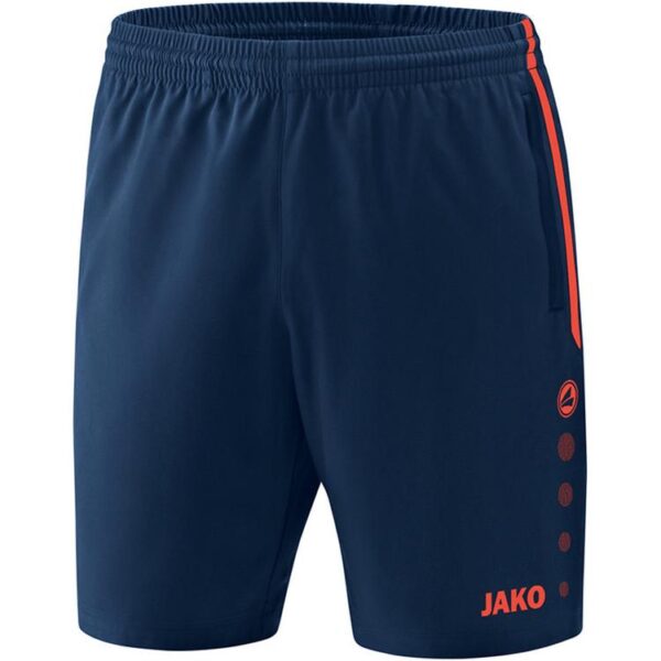 Jako Short Competition 2.0 navy/flame 6218 18 Gr. 128