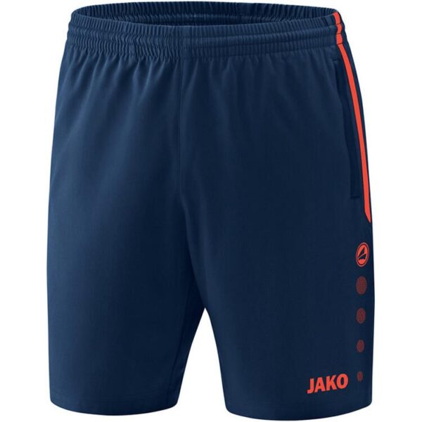 Jako Short Competition 2.0 navy/flame 6218 18 Gr. 140