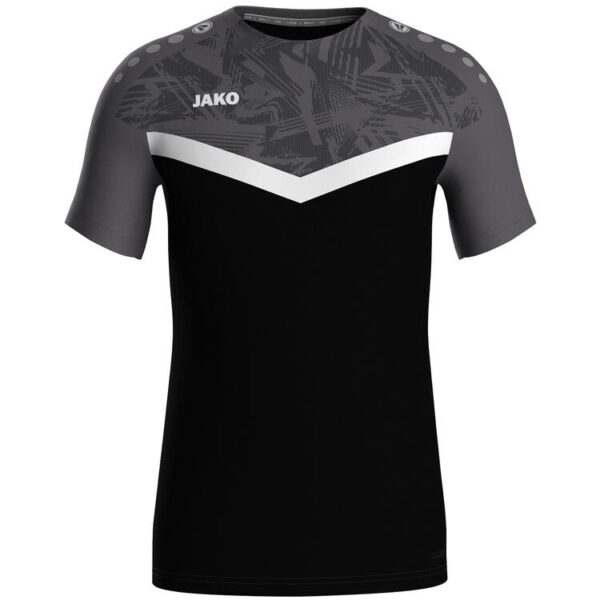 Jako T-Shirt Iconic 6124 schwarz/anthrazit - Gr. 38