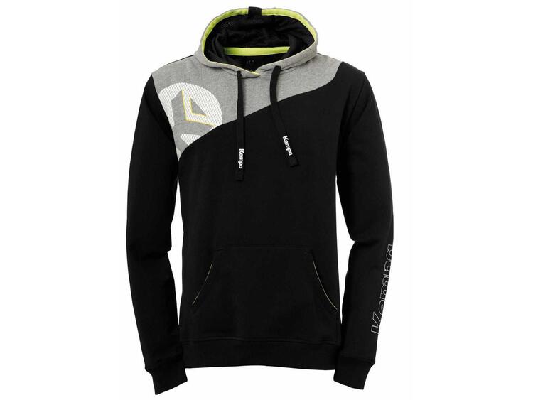 kempa core 20 hoody schwarz dark grau melange 116