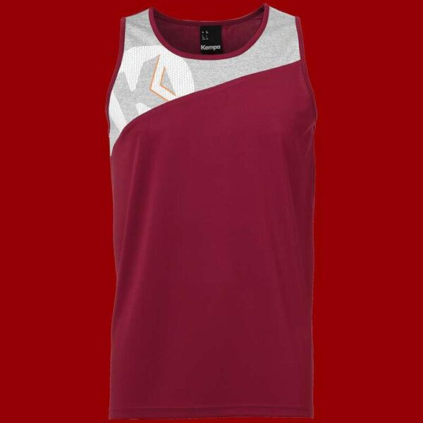 Kempa CORE 2.0 SINGLET deep rot/dark grau melang XXXL