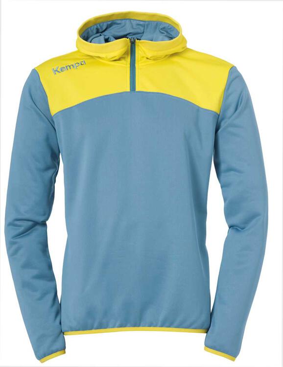 kempa emotion 20 quarter zip hoody 2002267 dove blau limonengelb 116