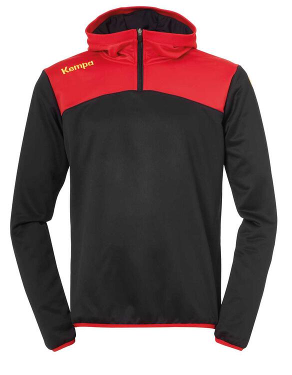 kempa emotion 20 quarter zip hoody 2002267 schwarz rot gelb 116