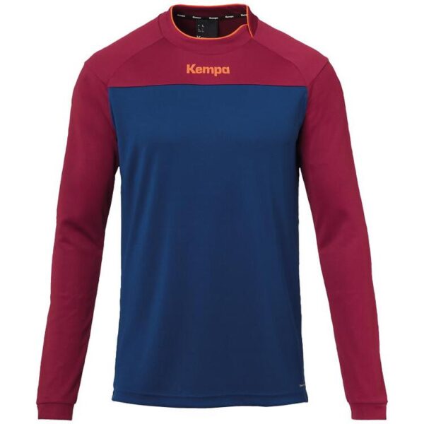 Kempa PRIME LANGARMSHIRT deep blau/deep rot 200229311 Gr. L