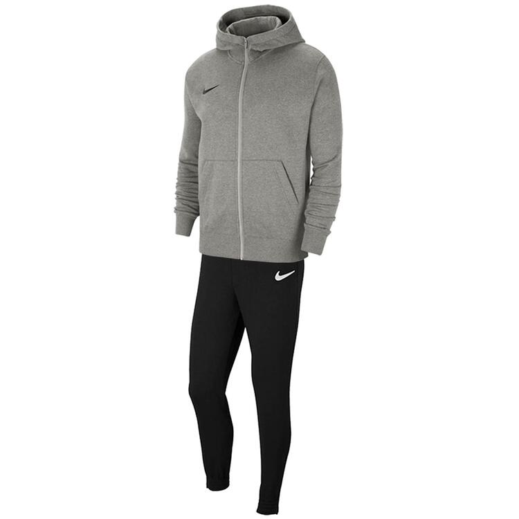 nike team club 20 trainingsanzug kinder mit full zip hoody farbe dark grey heather black gr m 137 147