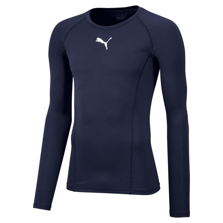 puma liga baselayer tee ls 655920 peacoat gr l