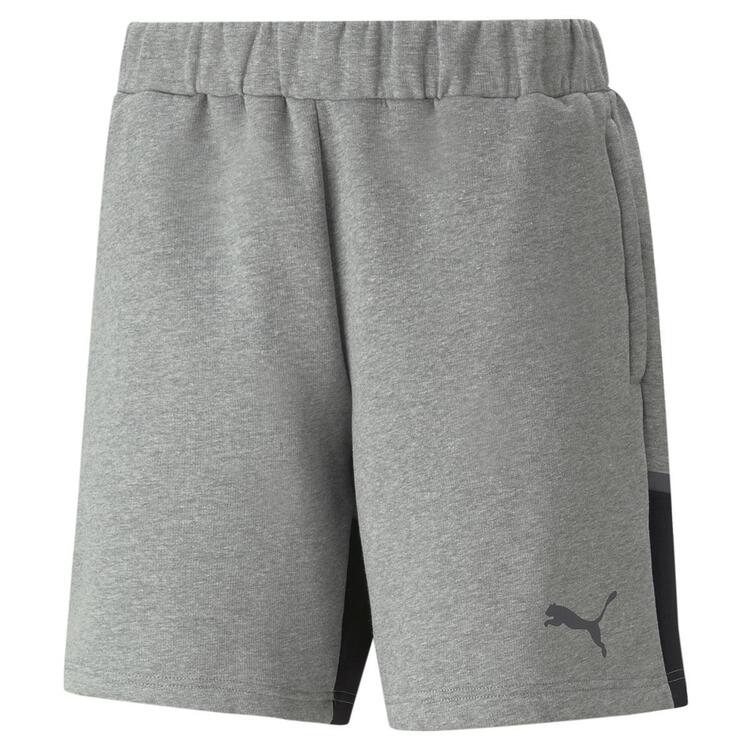 puma teamcup casuals shorts 657989 medium gray heather gr l