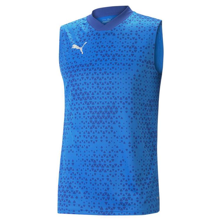 puma teamcup training jersey sl 657985 electric blue lemonade gr