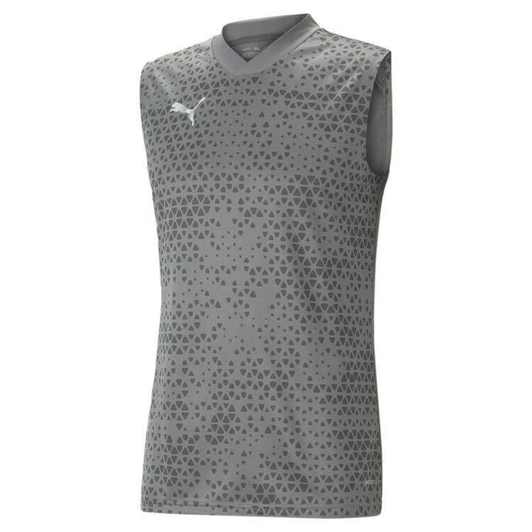 puma teamcup training jersey sl 657985 flat medium gray gr