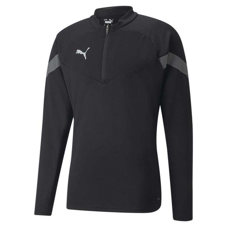 puma teamfinal 1 4 zip trainingstop herren 657375 puma black smoked pearl puma silver