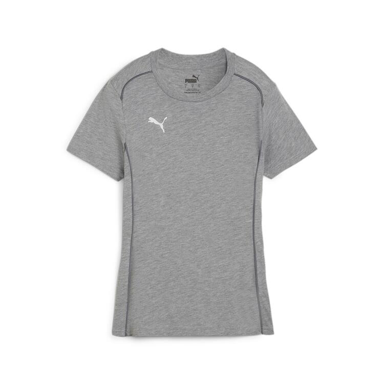 puma teamfinal casuals tee wmn 658546 medium gray heather puma silver gr l