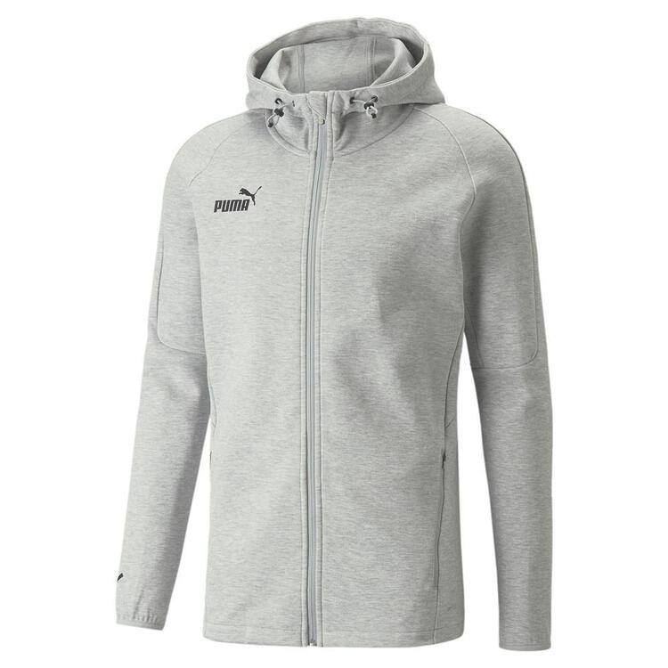 puma teamfinal kapuzenjacke herren 657383 light gray heather m