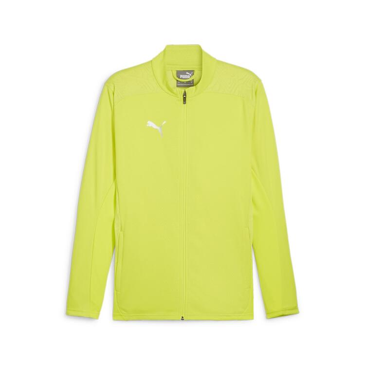 puma teamfinal training jacket 658554 electric lime puma silver gr