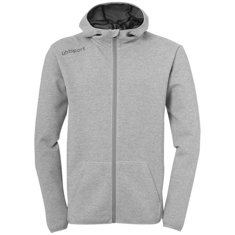 uhlsport essential kapuzenjacke hood jacket 1005196 dark grau melange 116