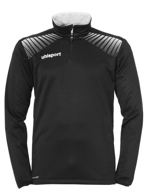 uhlsport goal 1 4 zip top schwarz weiss 152