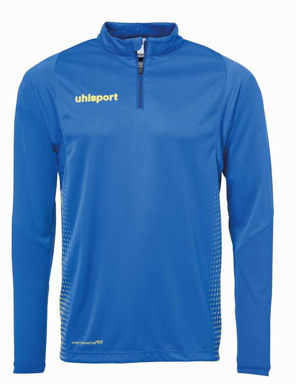 uhlsport score 1 4 zip top azurblau limonengelb 100214611 gr 128