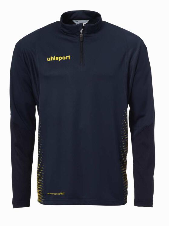 uhlsport score 1 4 zip top marine fluo gelb 100214608 gr 140