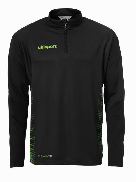 uhlsport score 1 4 zip top schwarz fluo gruen 100214606 gr 128