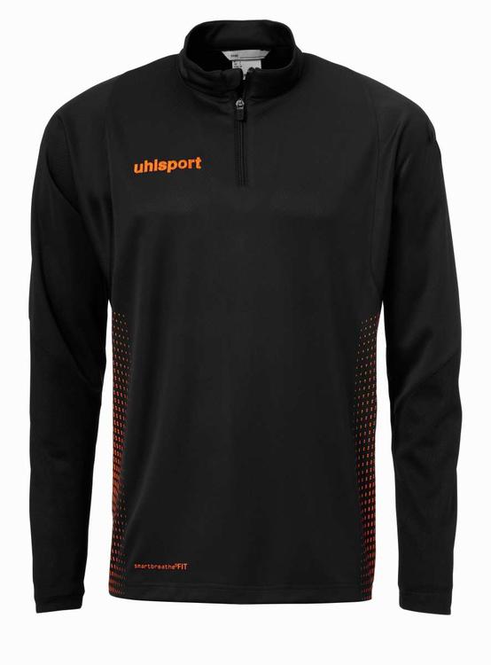 uhlsport score 1 4 zip top schwarz fluo orange 100214609 gr 128