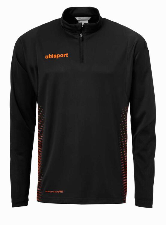 uhlsport score 1 4 zip top schwarz fluo orange 100214609 gr 140