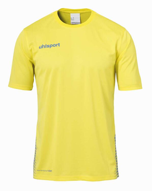 uhlsport score training t shirt limonengelb azurblau 100214711 gr m