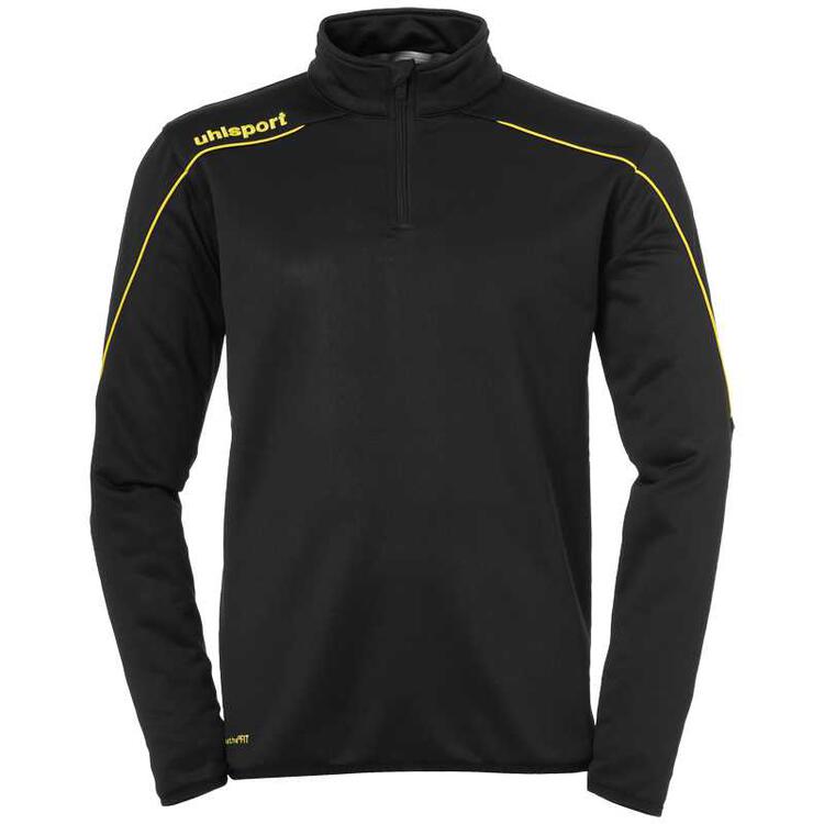 uhlsport stream 22 1 4 zip top 100220323 schwarz limonengelb gr 104