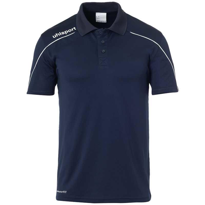 uhlsport stream 22 polo shirt 100220412 marine weiss gr