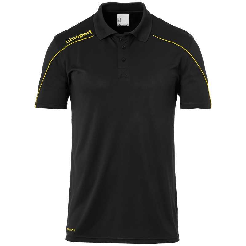 uhlsport stream 22 polo shirt 100220423 schwarz limonengelb gr