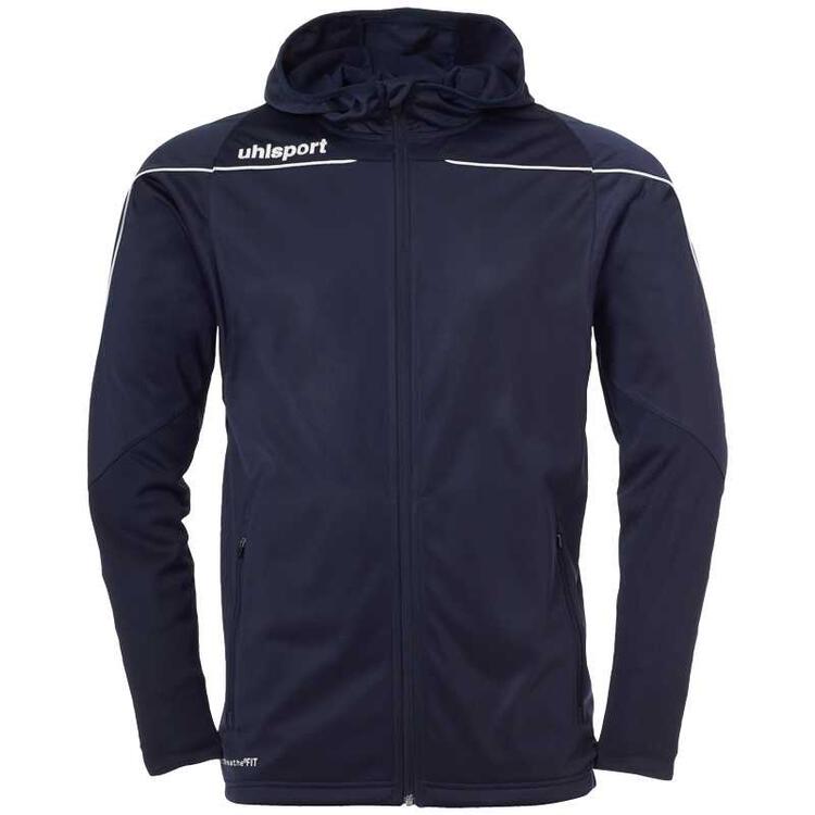 uhlsport stream 22 track hood jacket 1005189 marine weiss 116