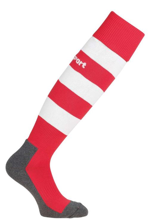 uhlsport team pro essential stripe socks rot weiss 100610002 gr 28 32